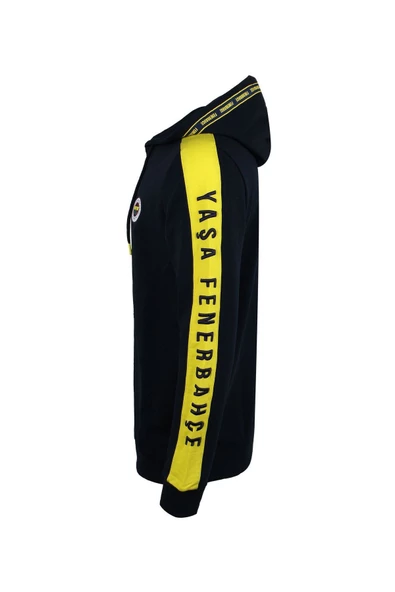 Fenerbahçe Orijinal Lisanslı Kapüşonlu Tam Fermuar Spor Sweat + Bileklik Set Özel Ahşap Kutulu - 4