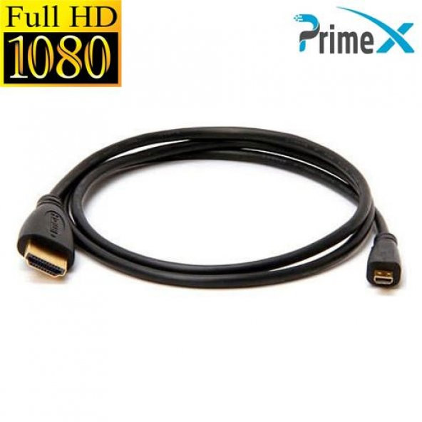 PrimeX PX-1121 Micro HDMI to HDMI 1.5 Metre 1080P FullHD Kablo - 2