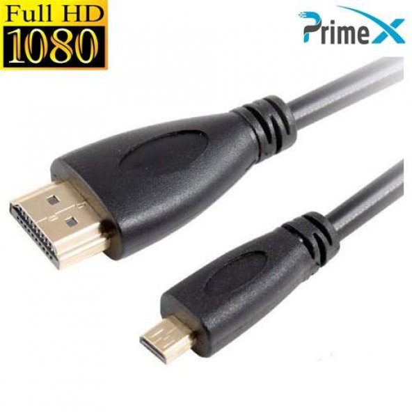PrimeX PX-1121 Micro HDMI to HDMI 1.5 Metre 1080P FullHD Kablo - 4