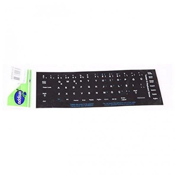 ADDISON 300161 NOTEBOOK Q TÜRKÇE KLAVYE ETİKETİ,SİYAH - 2