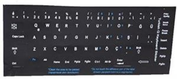 ADDISON 300161 NOTEBOOK Q TÜRKÇE KLAVYE ETİKETİ,SİYAH - 3