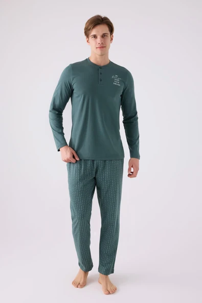 Arnetta 3130 Erkek Düğmeli Uzun Kol Pijama Takım ürün görseli 1