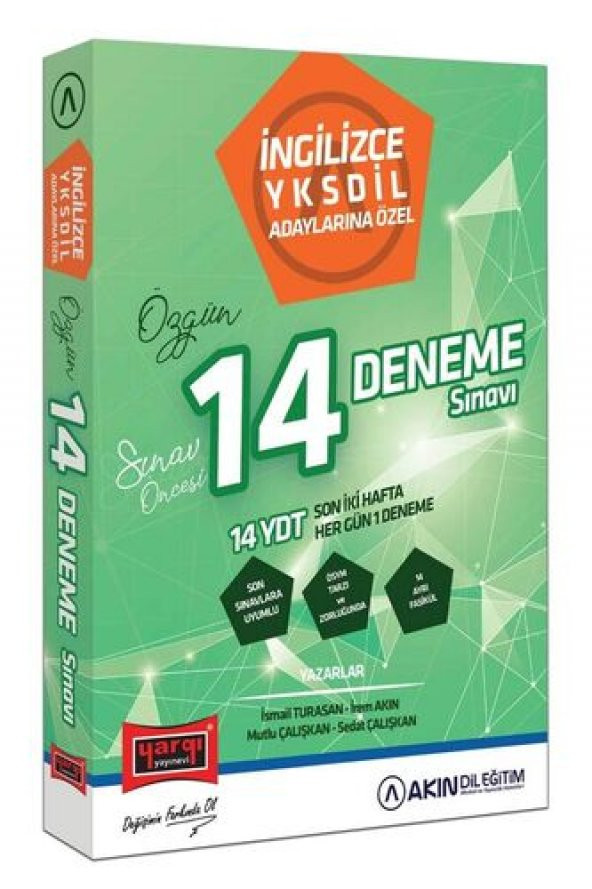 Akın Dil & Yargı Yayınları YKSDİL Adaylarına Özel Özgün 14 Deneme Sınavı