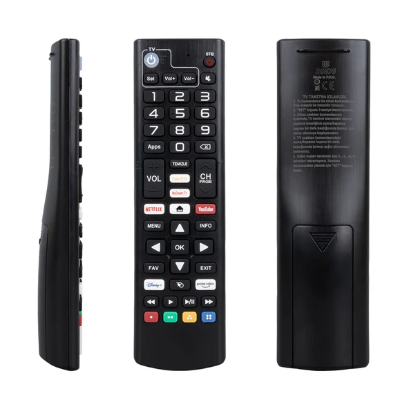 Ayt Dreamstar Android Netflix Youtube Prime Video Tuşlu Tv Uyumlu Lcd Led Tv Uydu Kumandası - 1