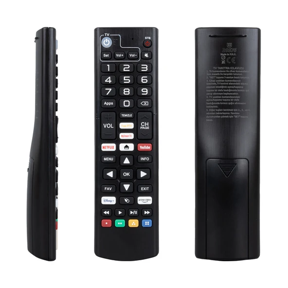 Ayt Dreamstar Android Netflix Youtube Prime Video Tuşlu Tv Uyumlu Lcd Led Tv Uydu Kumandası - 3