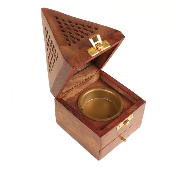 KONİK TÜTSÜ YAKMA KUTUSU BÜYÜK BOY AHŞAP - 3