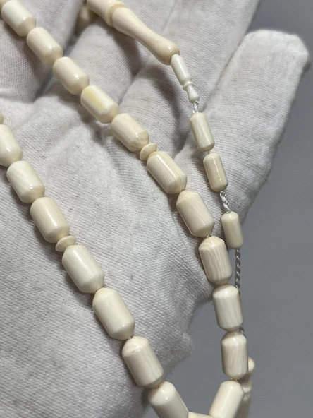 Kesme Fildişi Tesbih 12,50 Gram - Koleksiyonluk Fil Dişi Tespih - Resim 2