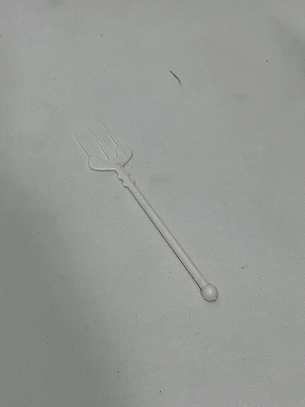 Plastik Kokteyl Cips Çatalı 9cm (100 Adet) - Resim 3