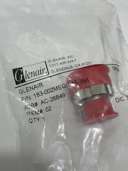 Glenair 183-002MEG6-15-3N1 SuperNine MT Fiber Optik Konnektör - Resim 3