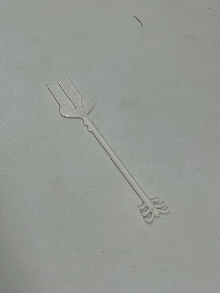 Plastik Kokteyl Cips Çatalı 9cm (100 Adet) - Resim 4