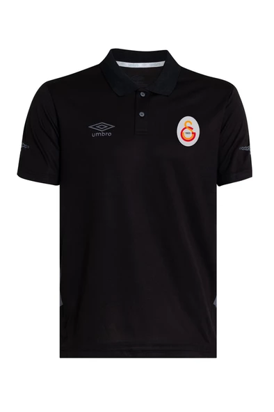 Galatasaray Orijinal Lisanslı Polo Yaka Siyah T-Shirt - 2