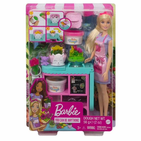 Barbie Çiçekçi Bebek ve Oyun Seti GTN58