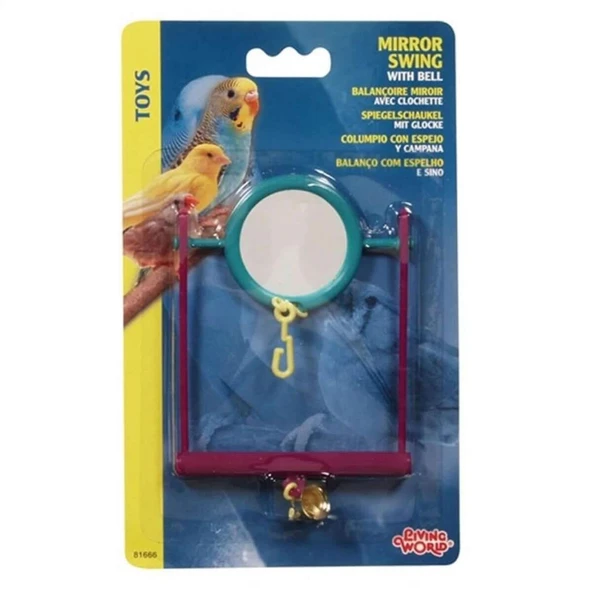 Lw Plastik Aynalı Zilli Tünek Muhabbet Oyuncak ürün görseli