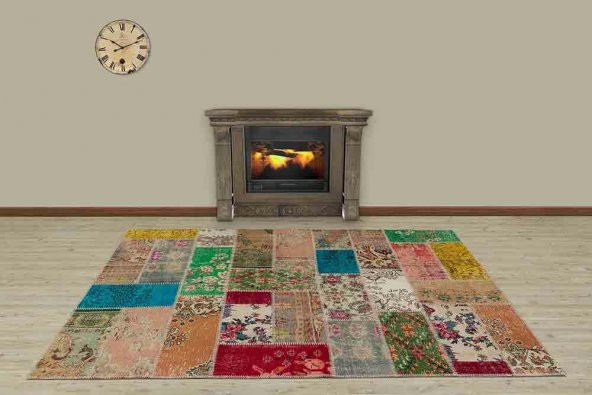 Efestrend Çok Renkli Patchwork Halı efessh5110