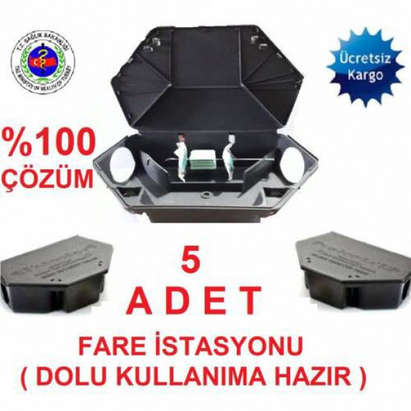 5 ADET DOLU FARE YEM İSTASYONU - ELDİVEN HEDİYELİ