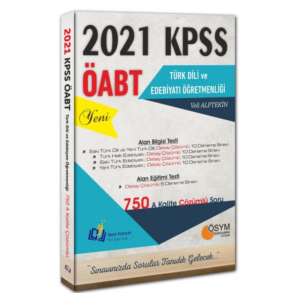 2021 KPSS ÖABT Türk Dili ve Edebiyatı Öğretmenliği 750 A Kalite Çözümlü Soru