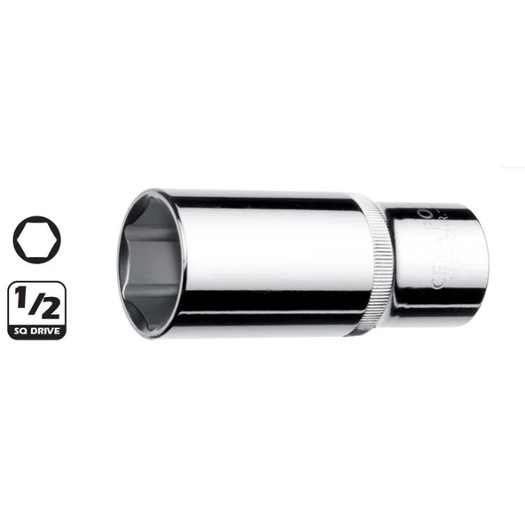 Ceta Form 1/2” 6 Köşe Derin Lokma Anahtar 20mm-CETA C24-H20