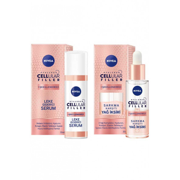 Nivea Hyaluron Cellular Filler Leke Giderici Serum 30 Ml & Sarkma Karşıtı Yağ İksiri 30 Ml