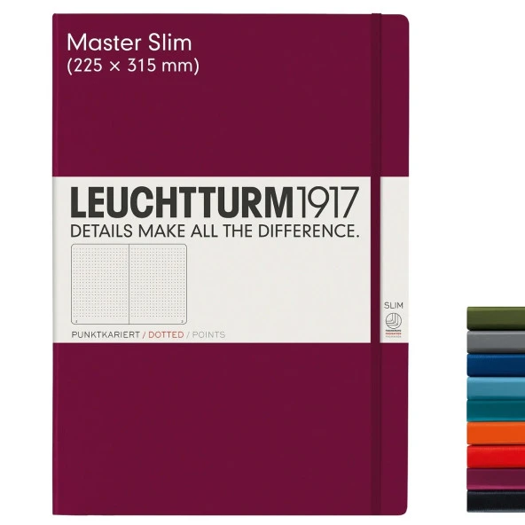 Leuchtturm1917 Master Slim (A4+), 121 sayfa Not Defteri,