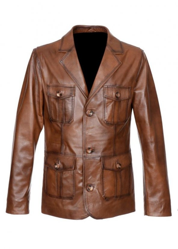 Safari Model Taba Renk Klasik Ceket - 4