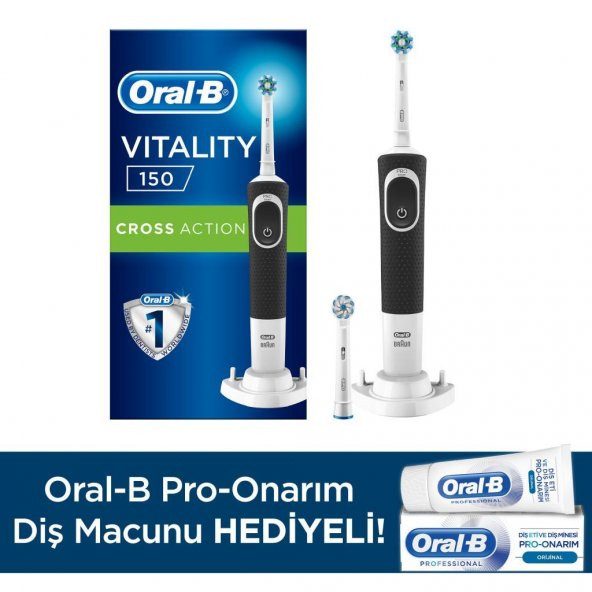 Oral-B D150 Şarjlı Diş Fırçası + 1 Yedek Başlık + Pro Onarım Diş Macunu 50 ml