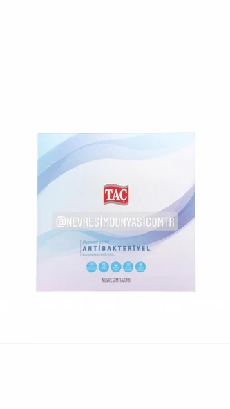 Taç Tek Kişilik Antibakteriyel Nevresim Takımı Basic Beyaz - Resim 2