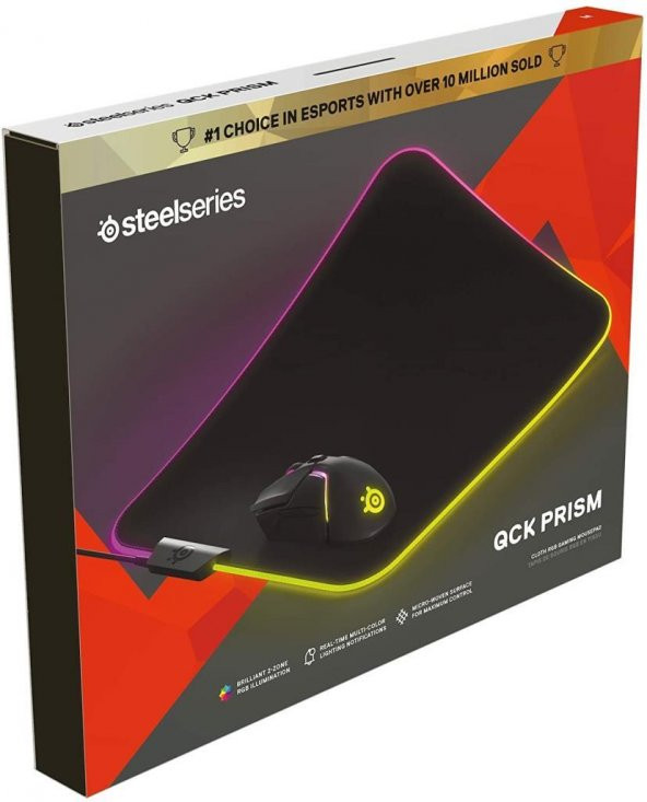 SteelSeries QcK Prism Cloth RGB Mousepad - Medium