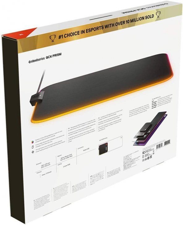 SteelSeries QcK Prism Cloth RGB Mousepad - Medium - 3
