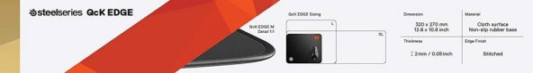 SteelSeries Qck Edge (Medium) Gaming Oyuncu Mouse Pad - 7