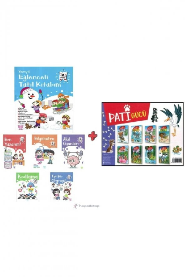 Gendaş Yayınları 2. Sınıf Yarıyıl Tatil Paketi ve Pati Gücü Hikaye Seti (8 Kitap)
