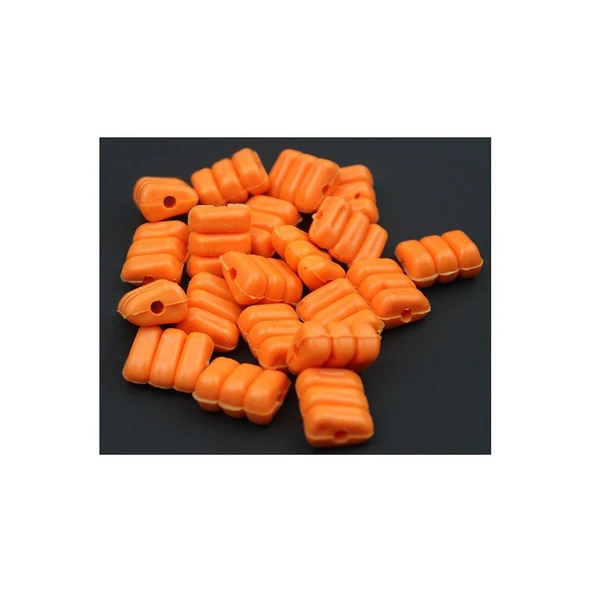 Sea Horse Açık Turuncu 3lü Mısır Boncuk 20li Paket - 2