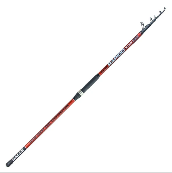 BAUER RAPIDO TELESKOPİK SURF OLTA KAMIŞI 390 CM 100-200 Gr. - Resim 2