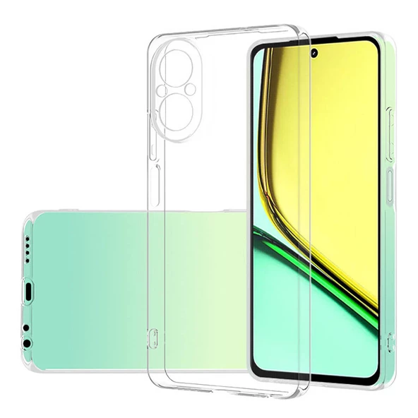 Realme 12 Lite Kılıf Şeffaf İnce ve Esnek Süper Silikon Kılıf ürün görseli 1