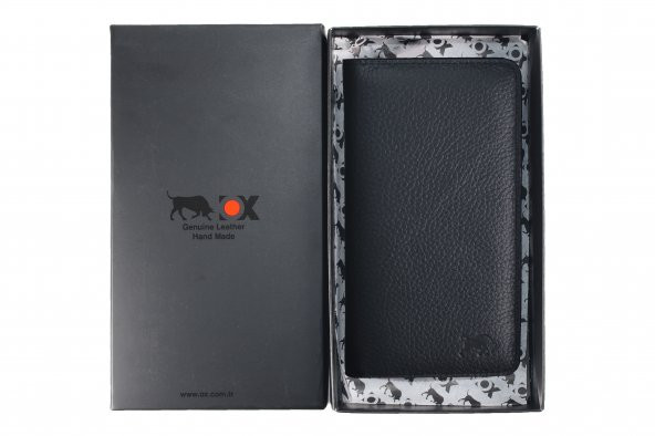 OX Elegant Deri Cüzdan Siyah - 5