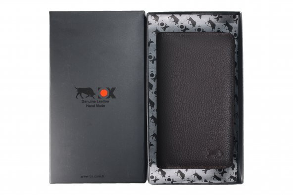 OX Elegant Deri Cüzdan Kahve - 5