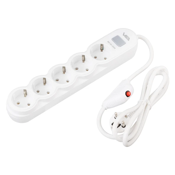 Vea VA-21569 Akım Korumalı Priz 1.5 Metre Kablo Aç Kapa Anahtarlı Uzatma Kablosu 5 Li Priz - 3