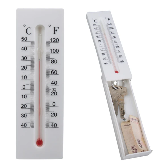 Ayt Sunup SN-24891 Dekoratif Gizli Bölmeli Termometre Ev Tipi Duvar Termometresi - 2