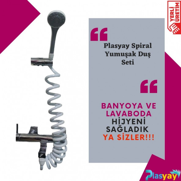 Plasyay Spiral Elektrikli Şofben Duş Hortumu ve Seti