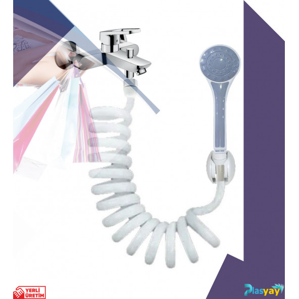 Plasyay Spiral Elektrikli Şofben Duş Hortumu ve Seti - 4