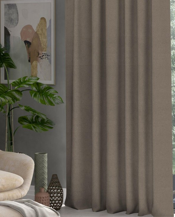 Blackout Karartma Perde 123 Süt Kahve 200 x 260 - 2