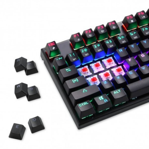 Gamepower Warlock Compact Kırmızı Switch Mekanik Oyuncu Klavye - 5