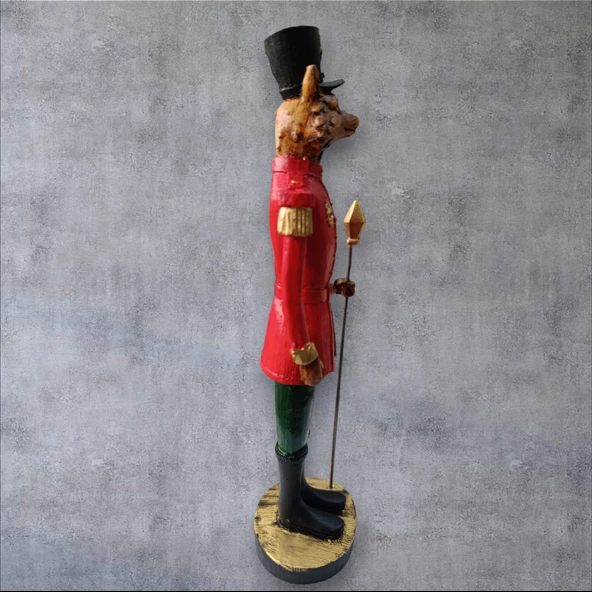 Dekoratif Sincap Asker Biblo, Kırmızı, 37 Cm., Dekoratif Yılbaşı - 8