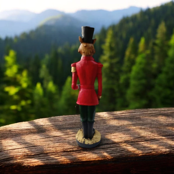 Dekoratif Sincap Asker Biblo, Kırmızı, 37 Cm., Dekoratif Yılbaşı - 3