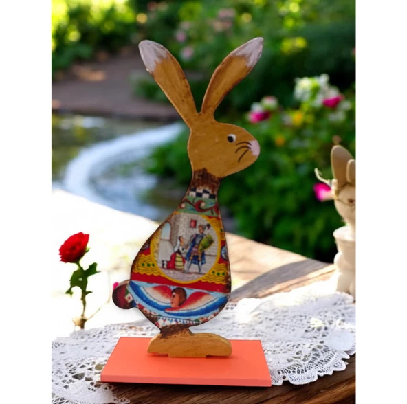 Ahşap Tavşan Ailesi, Tavşan Sofra Sunumu, Çocuk Odası Dekor, Dekoratif Obje 4 - 3