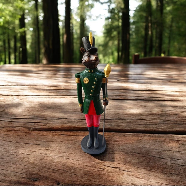 Dekoratif Sincap Asker Biblo, Yeşil, 37 Cm., Dekoratif Yılbaşı - 2