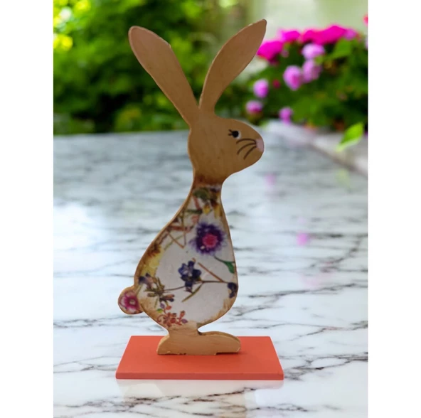 Ahşap Tavşan Ailesi, Tavşan Sofra Sunumu, Çocuk Odası Dekor, Dekoratif Obje 6 - 3