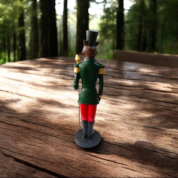 Dekoratif Sincap Asker Biblo, Yeşil, 37 Cm., Dekoratif Yılbaşı - 4