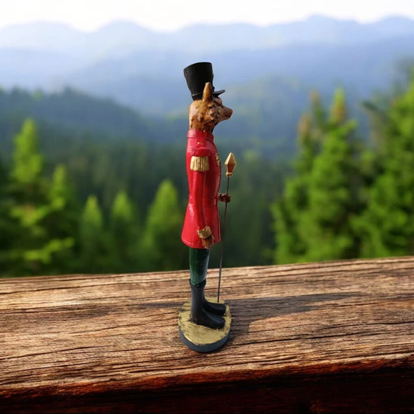 Dekoratif Sincap Asker Biblo, Kırmızı, 37 Cm., Dekoratif Yılbaşı - 4