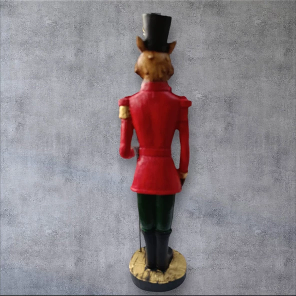 Dekoratif Sincap Asker Biblo, Kırmızı, 37 Cm., Dekoratif Yılbaşı - 7