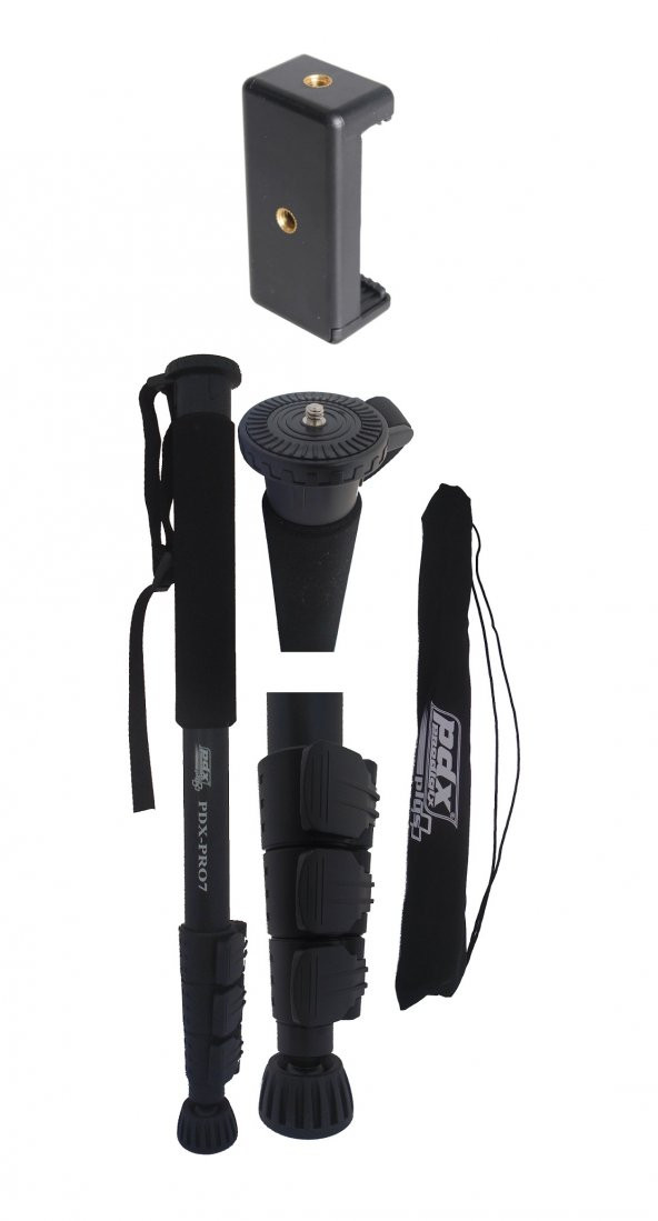 PDX Pdx-pro 7 monopod, Smartphone Bağlamak İçin monopod telefon tutucu